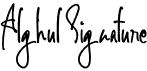 preview image of the Alghul Signature font