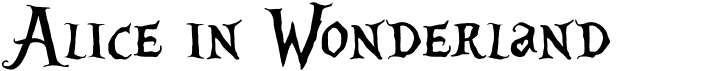 preview image of the Alice in Wonderland font