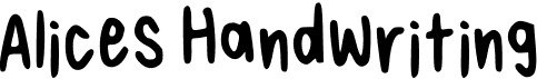 preview image of the Alices Handwriting font