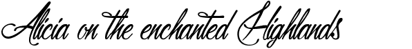 preview image of the Alicia on the enchanted Highlands font