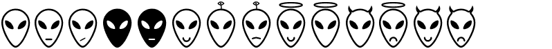 preview image of the Alien Faces ST font