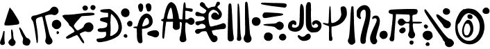 preview image of the Alien Hieroglyph font