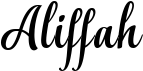 preview image of the Aliffah font