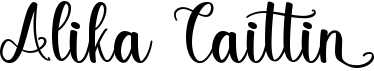 preview image of the Alika Caittin font