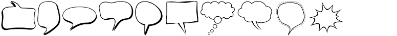 preview image of the Alin Speech Bubbles font