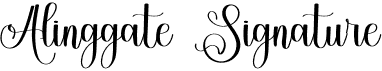preview image of the Alinggate Signature font