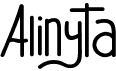 preview image of the Alinyta font
