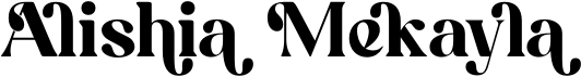 preview image of the Alishia Mekayla font