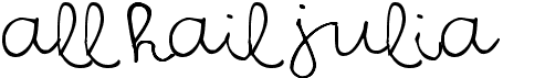 preview image of the All Hail Julia font