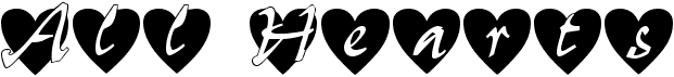 preview image of the All Hearts font