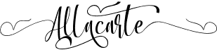 preview image of the Allacarte font