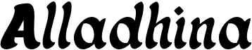 preview image of the Alladhina font