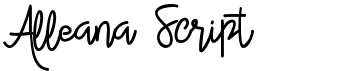 preview image of the Alleana Script font
