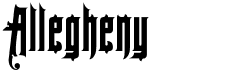 preview image of the Allegheny PA font