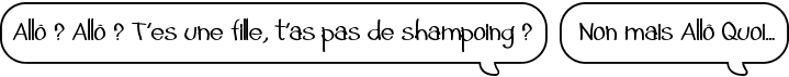 preview image of the Allo t'as pas de shampoing font