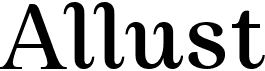 preview image of the Allust font