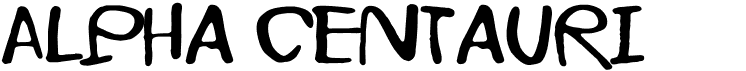 preview image of the Alpha Centauri font