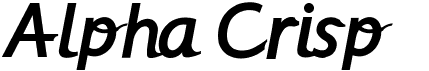 preview image of the Alpha Crisp font
