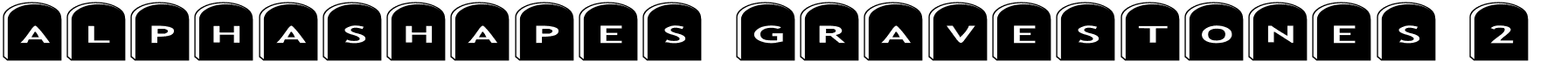 preview image of the AlphaShapes gravestones 2 font