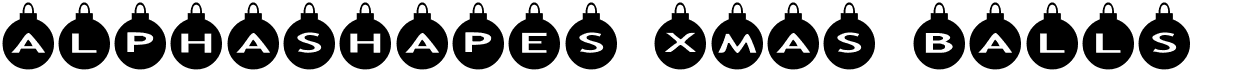 preview image of the AlphaShapes xmas balls font
