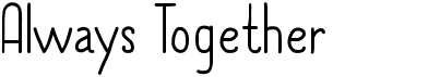 preview image of the Always Together font