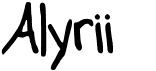 preview image of the Alyrii font