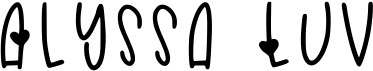 preview image of the Alyssa Luv font