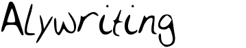 preview image of the Alywriting font