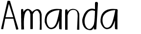 preview image of the Amanda font
