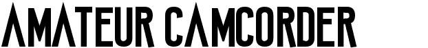 preview image of the Amateur Camcorder font