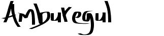 preview image of the Amburegul font