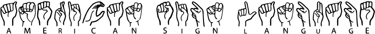 preview image of the American Sign Language font