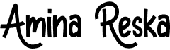 preview image of the Amina Reska font
