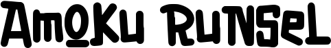 preview image of the Amoku Runsel font