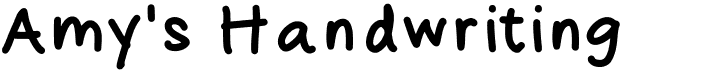 preview image of the Amys Handwriting font
