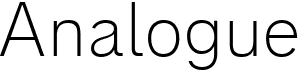 preview image of the Analogue font