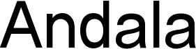 preview image of the Andala font