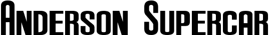 preview image of the Anderson Supercar font