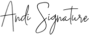 preview image of the Andi Signature font