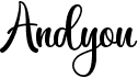 preview image of the Andyou font