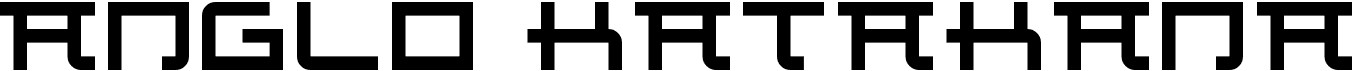 preview image of the Anglo Katakana font