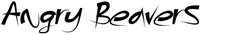 preview image of the Angry Beavers font
