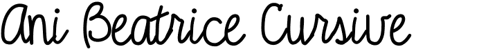 preview image of the Ani Beatrice Cursive font