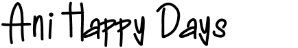 preview image of the Ani Happy Days font