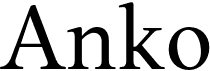 preview image of the Anko font