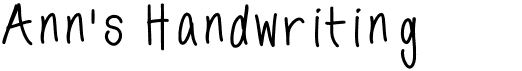 preview image of the Anns Handwriting font