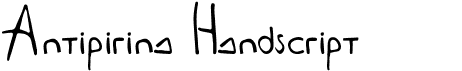 preview image of the Antipirina Handscript font