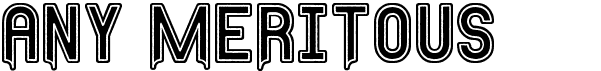 preview image of the Any Meritous St font