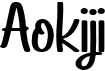 preview image of the Aokiji font