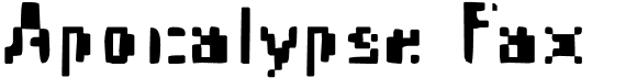 preview image of the Apocalypse Fax font